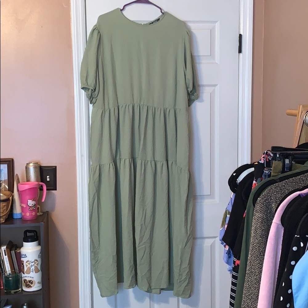 Green Shift Dress from Shein